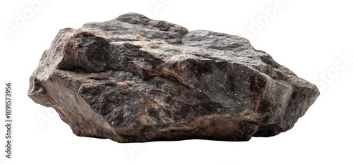 Close-up of a rough, dark gray rock