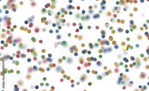 Artistic bokeh circles with colorful hues, creating a vibrant abstract pattern on white background. Perfect for design a