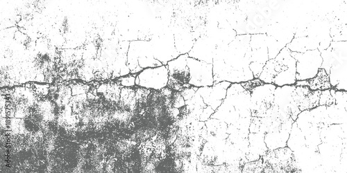 Cracked grey and white textured surface with rough patches and fine lines grunge