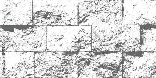 Textured gray stone blocks with rough surfaces and visible grout lines rock grey