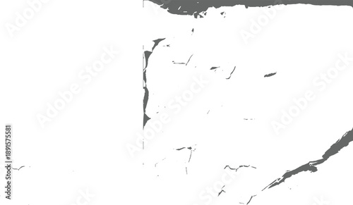 Abstract textured surface with irregular gray shapes and lines on white background
