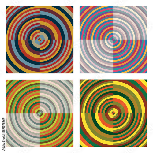 Collection of four tapestry or fabric patterns