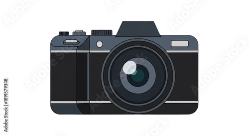 Generic Camera Flat Vector Illustration