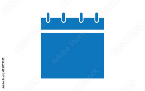 Wallpaper Mural A simple blue calendar icon representing scheduling and organization isolated on a white background, perfect for web design. Torontodigital.ca
