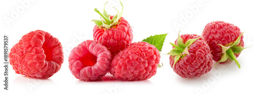 Ripe raspberry isolated on a white background. Ripe raspberries