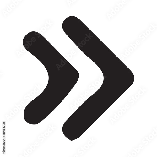 Fast forward icon vector art illustration, quick playback symbol, skip or next button for media player