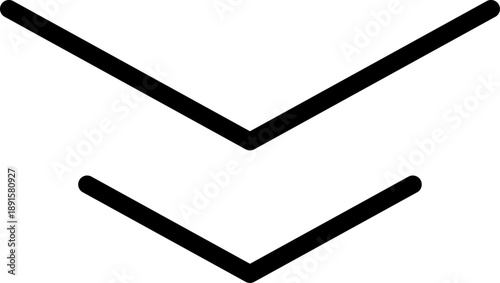 Scroll Down Icon Vector, Sign and Symbol Design Elements for Website or Apps, Presentation, UX UI. 