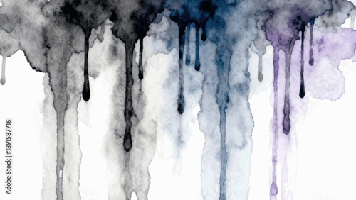 Wet Glass Abstract Raindrops isolated watercolor vector illustration svg