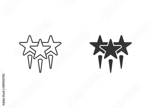 Stars Icon Set Multiple Style Collection