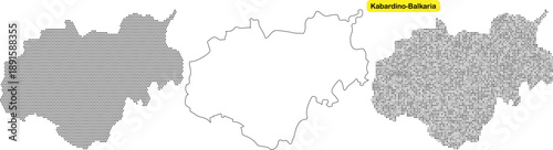 Detailed map of czech republic highlighting regions with different patterns and shadings