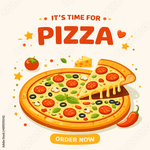 Pizza Time And Food Order