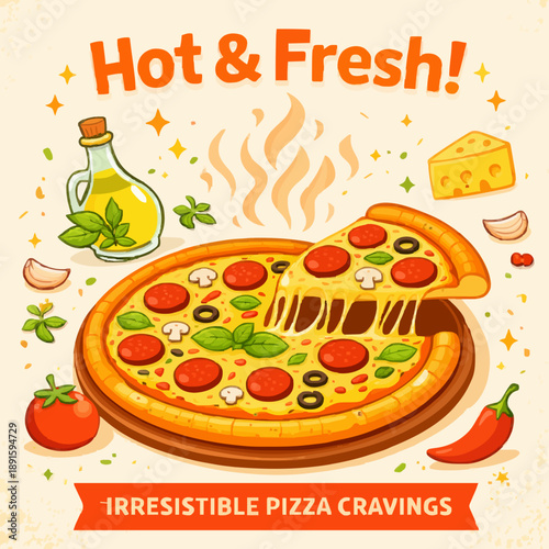 Fresh Pizza and Food