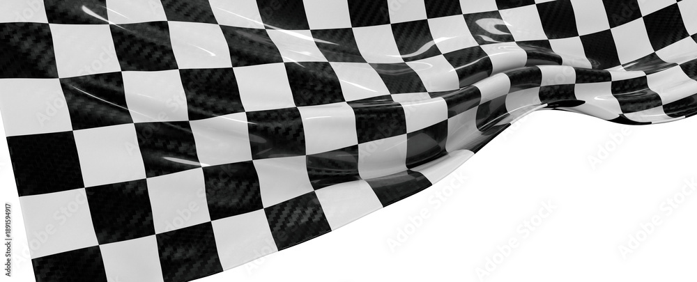 Obraz premium Abstract image of a checkered flag waving. Symbolizes speed, success, and the finish line. Suitable for racing, motorspo