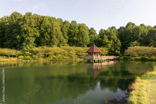 Vienna, Virginia, USA - July 2nd 2014 - Photo showing Meadowlark Botanical Gardens in Vienna, Virginia.
