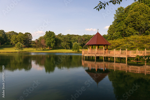 Vienna, Virginia, USA - July 2nd 2014 - Photo showing Meadowlark Botanical Gardens in Vienna, Virginia.
