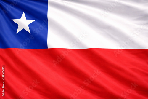 Free Download Chile National Flag Waving in the Wind – Red White Blue Horizontal Fabric Background - GFXLoad