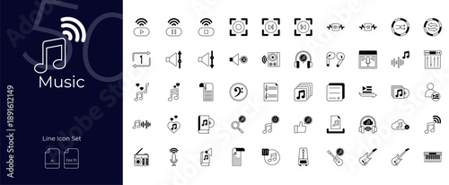 Music Duotone Editable Icons set