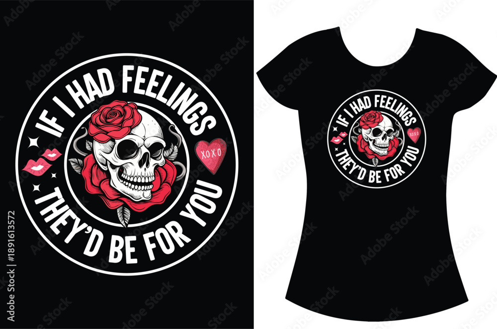 Fototapeta premium Valentine's Day vector and typography T-shirt design.