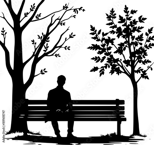 Individuality Concept Person Away from Group