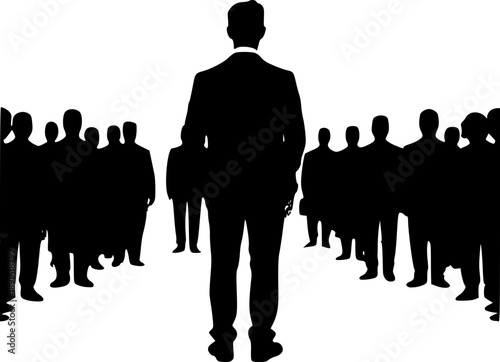 Introvert Person Standing Away from People