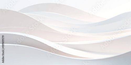 Smooth abstract blue wave design featuring soft curves and light patterns on a silk texture backdrop for a modern vector wallpaper template