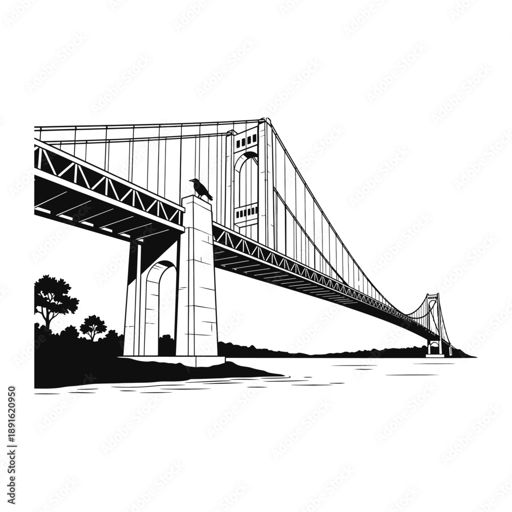 Obraz premium Architecture Suspension Bridge