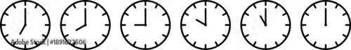 Clock illustration sign collection. watch symbol , Time icon vector set.