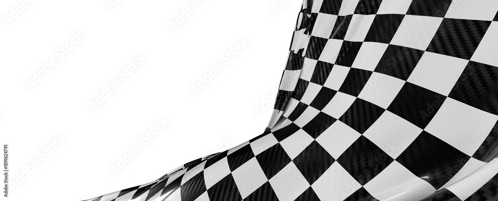 Fototapeta premium Dynamic abstract checkered flag design. Perfect for racing, speed, victory and competition themes, featuring vibrant col