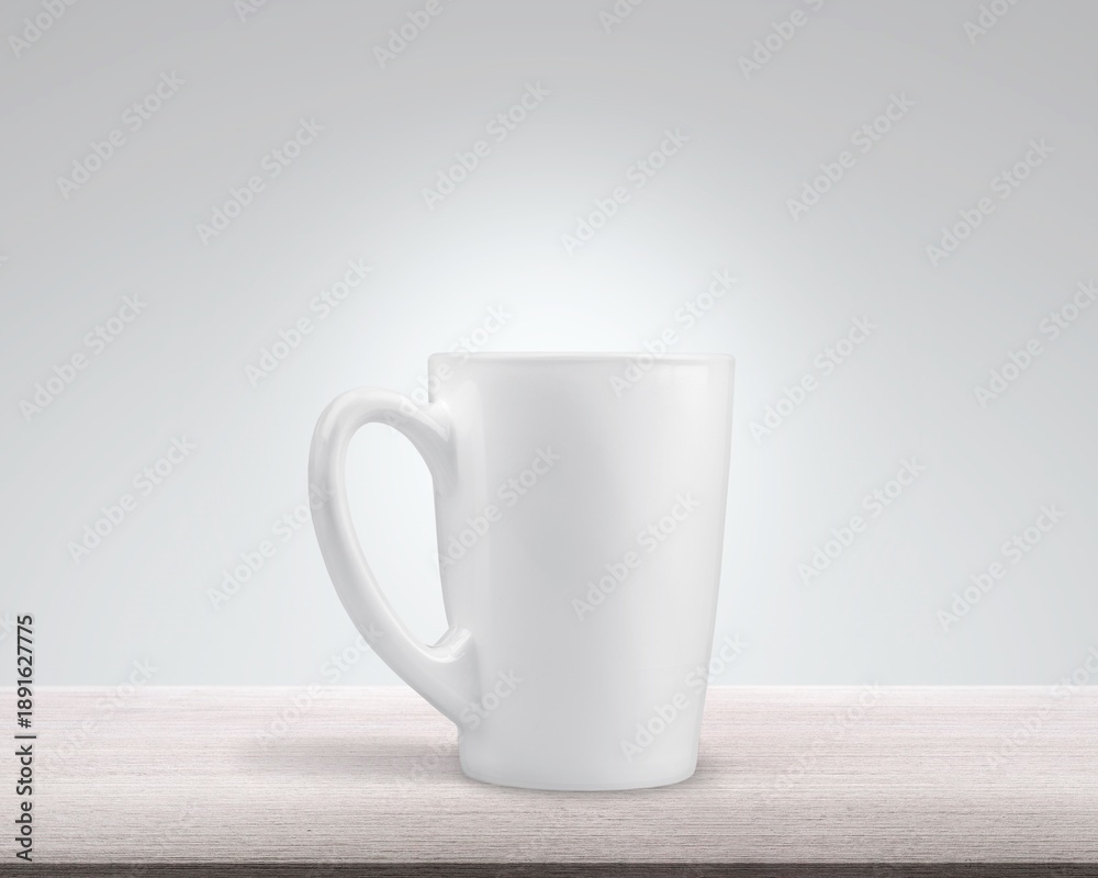 Obraz premium White ceramic classic coffee Cup