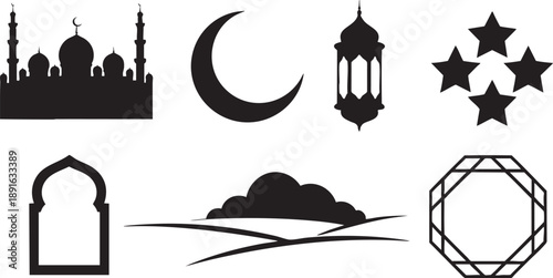 Islamic architecture symbols collection