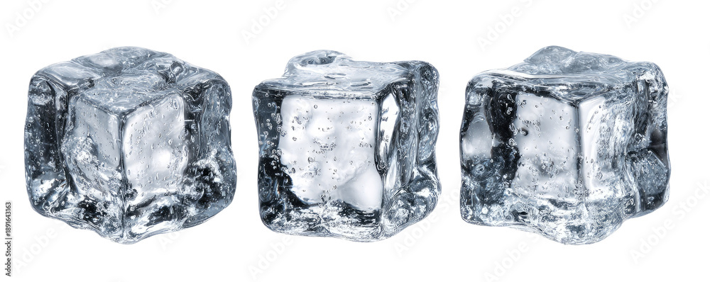 Obraz premium Three square ice cubes