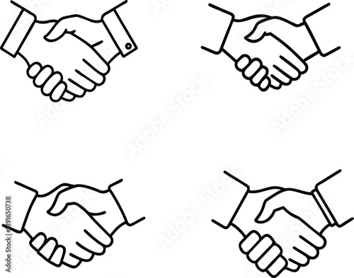 Outline drawing of two hands