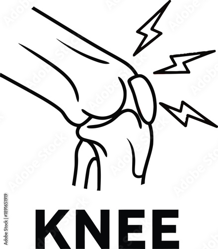 Knee pain and inflammation illustration signifying joint discomfort and treatment solutions