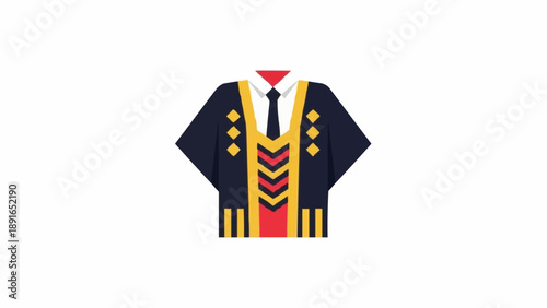 Traditional Folk Costume Jacket with Embroidered Design.