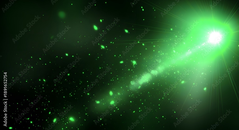 Obraz premium St patrick's day cosmic green light show in space