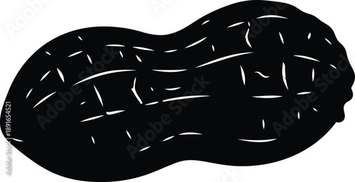 Vector illustration of a scary black skull silhouette and man face icon for a spooky cartoon art design symbol