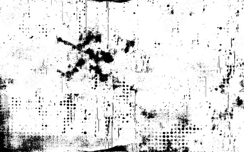 Subtle halftone vector texture overlay. Monochrome abstract splattered background.