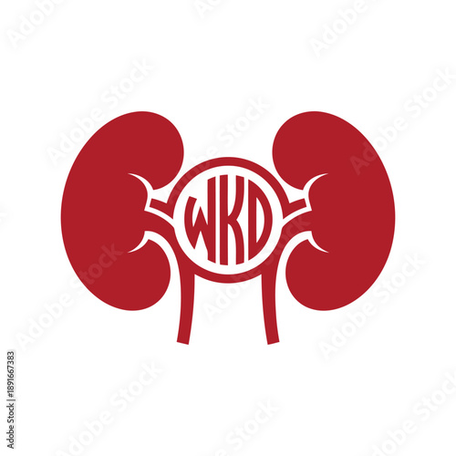 World Kidney Day vector illustration, red kidney organ icon for medical awareness campaigns