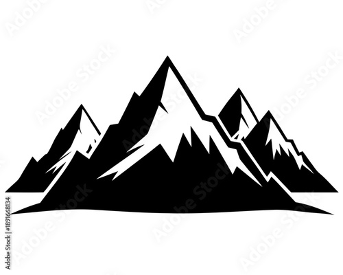 mountains  Black Silhouette vector,mountain range silhouette 