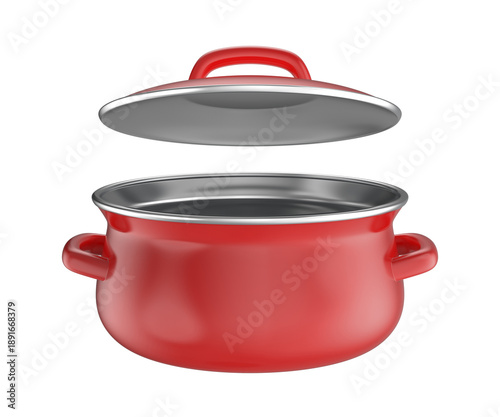 Wallpaper Mural Empty red cooking pot with lid on transparent background Torontodigital.ca