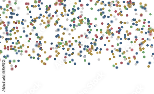 Abstract background featuring falling colorful confetti dots, perfect for festive designs, celebrations, and party theme