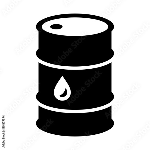 Oil icon. Crude reserves. Oil industry. Barrel. Oil drum. Vector icon isolated on white background.
