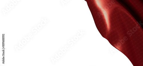 Red fabric background with ...