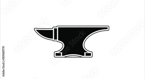 A black silhouette of an anvil is shown against a white background.