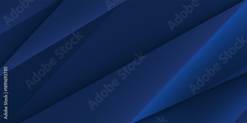 Modern dark blue paper background with dark 3d layered line triangle texture in elegant website or textured paper design