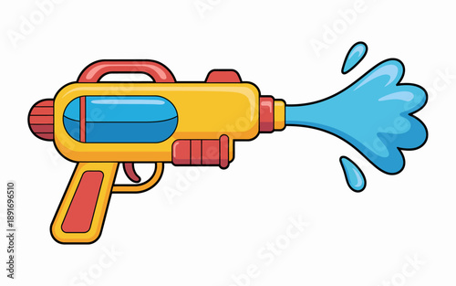 Cartoon Water Gun Shooting
