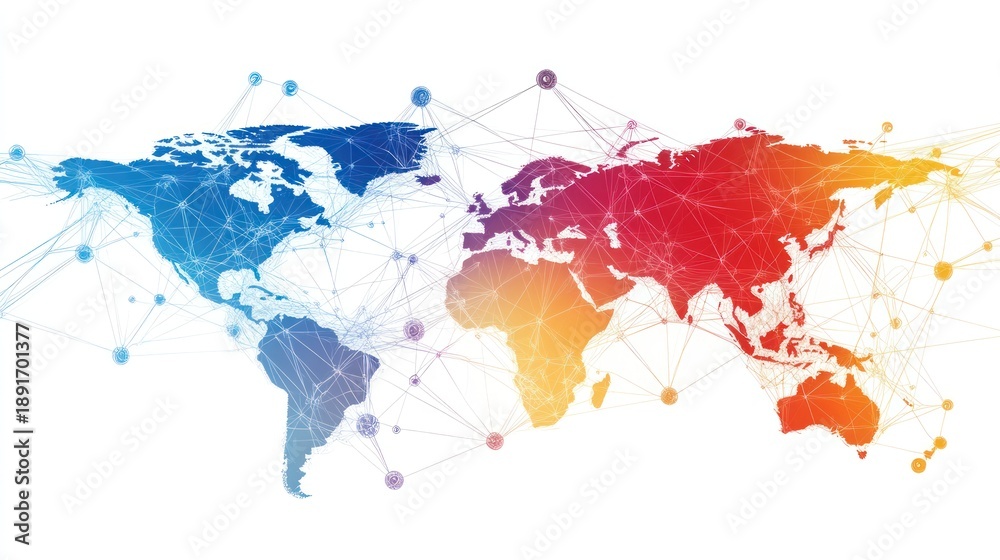 Obraz premium Global Network Map (1)