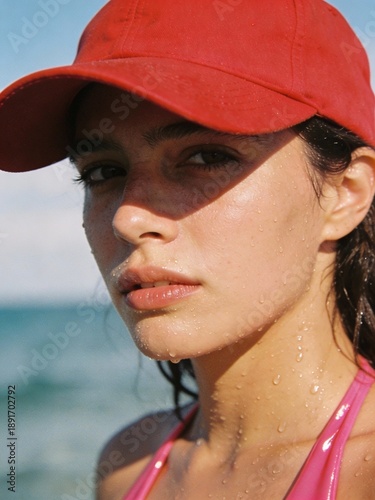 woman in bikini on the beach