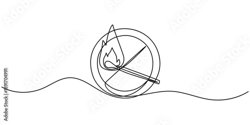 One continuous line drawing of Shopping center or mall information concept. Doodle vector illustration in simple linear style.