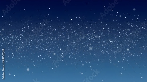 Abstract blue gradient background with shimmering white particles scattered throughout resembling a starry night sky or falling snow creating a calm peaceful wi